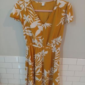 Old Navy Mustard Yellow Flowy Dress